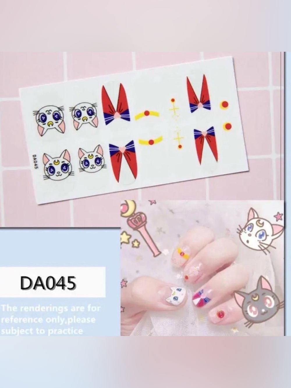 $2 Sailor Cat Nail Stickers Wraps $2 WITH ANY $10 ORDER OR MORE